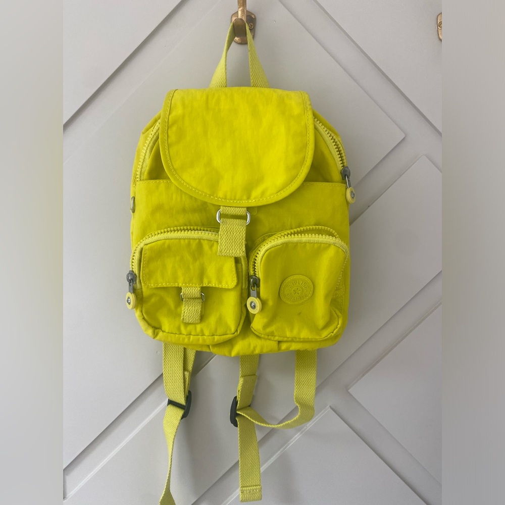 Cute Mini Backpack -Kipling Brand (Highlighter Ye… - image 1